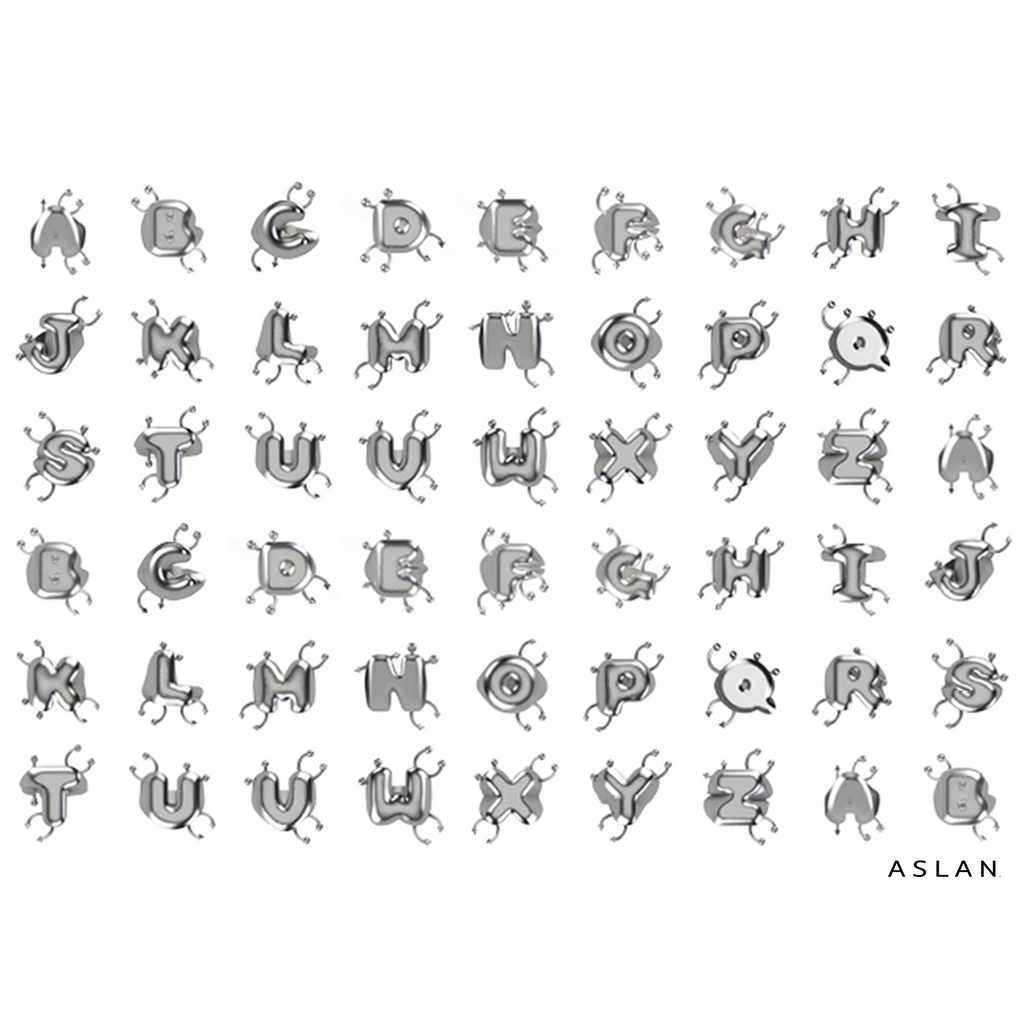 Pierced Bubble Letter Rings image 6