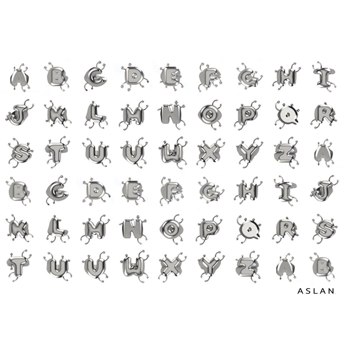 Pierced Bubble Letter Rings image 6