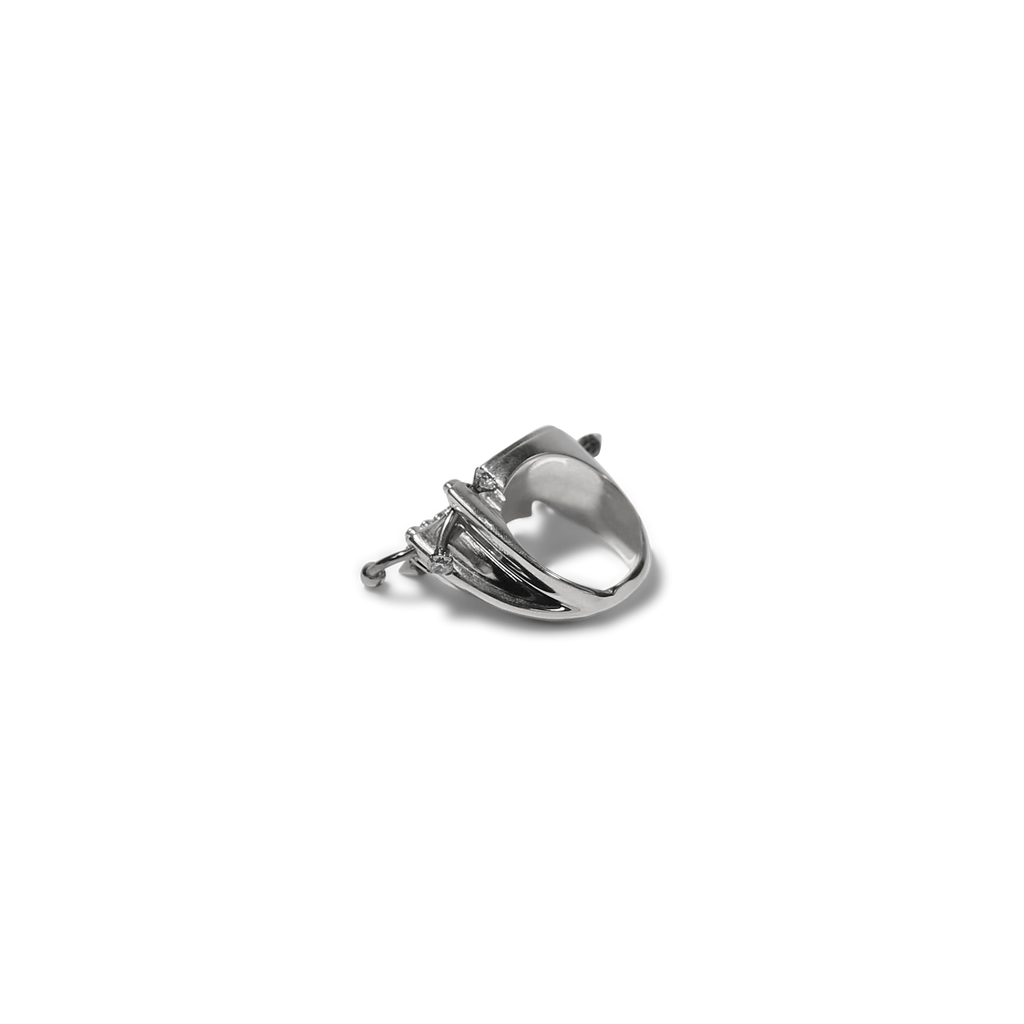 Pierced Signature Nameplate Ring image 2