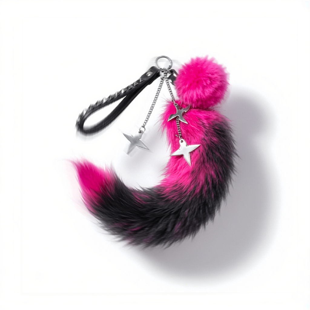 Ketamine Pink Pom Pom/Ketamine Pink Fox Tail/Non-Throwing Stars